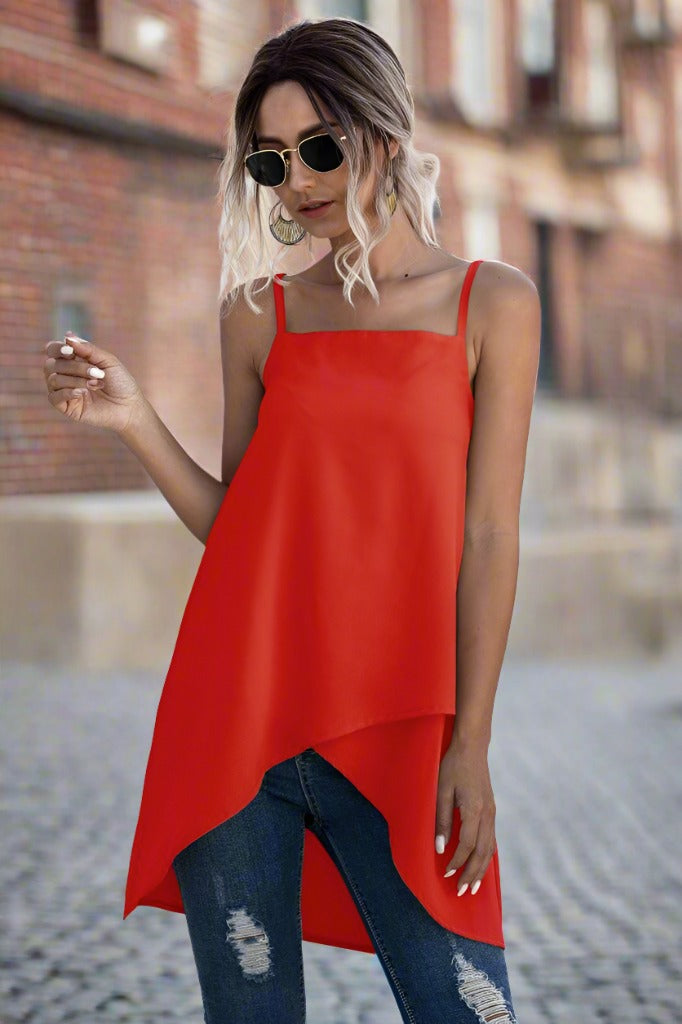 Asymmetrical Wrap Pullover Camisole - My She Shop