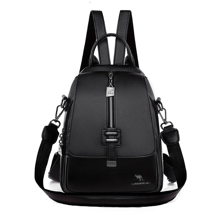 Women Backpack Designer high quality Leather Women Bag Fashion School Bags Multifunction Large Capacity Travel Backpacks mochila - My She Shop