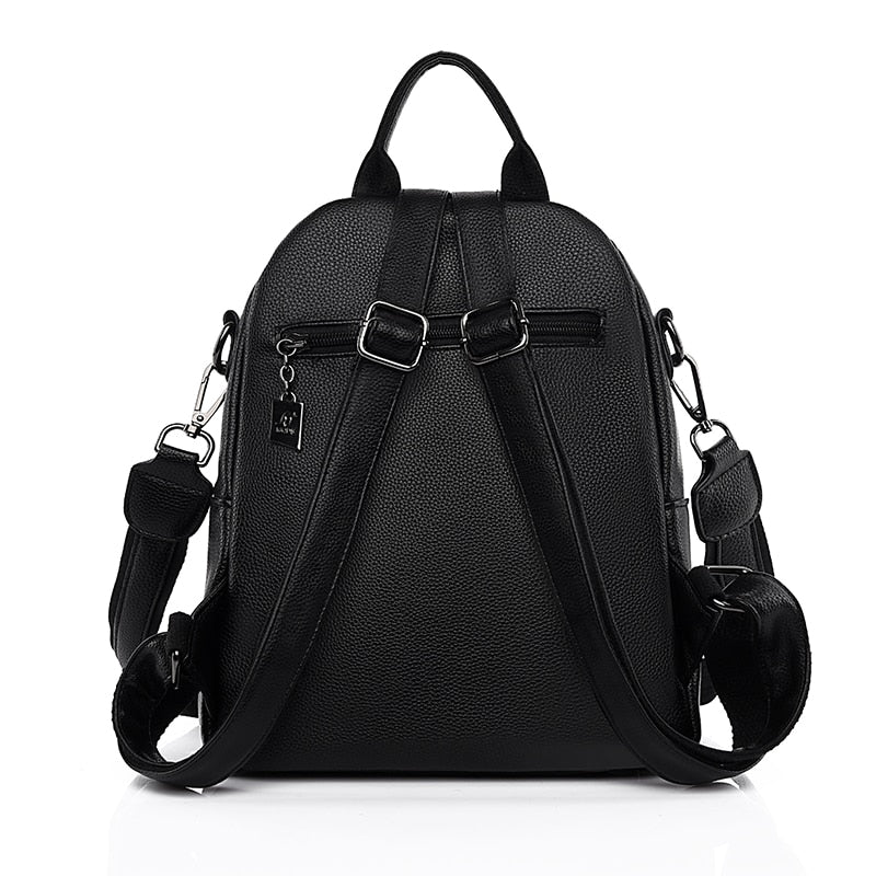 Women Backpack Designer high quality Leather Women Bag Fashion School Bags Multifunction Large Capacity Travel Backpacks mochila - My She Shop