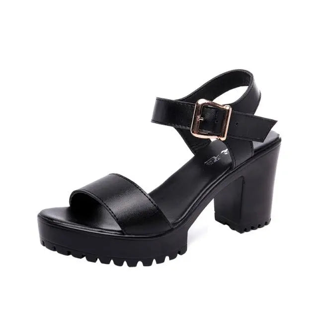 Simple Classic Platform Sandal Shoes - My She Shop