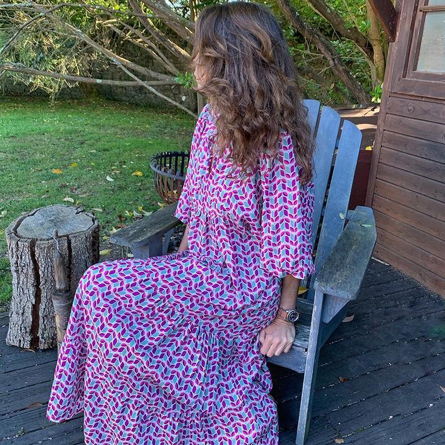 Adorable and Breathable Lantern Sleeve Ruffle Maxi Dress - My She Shop