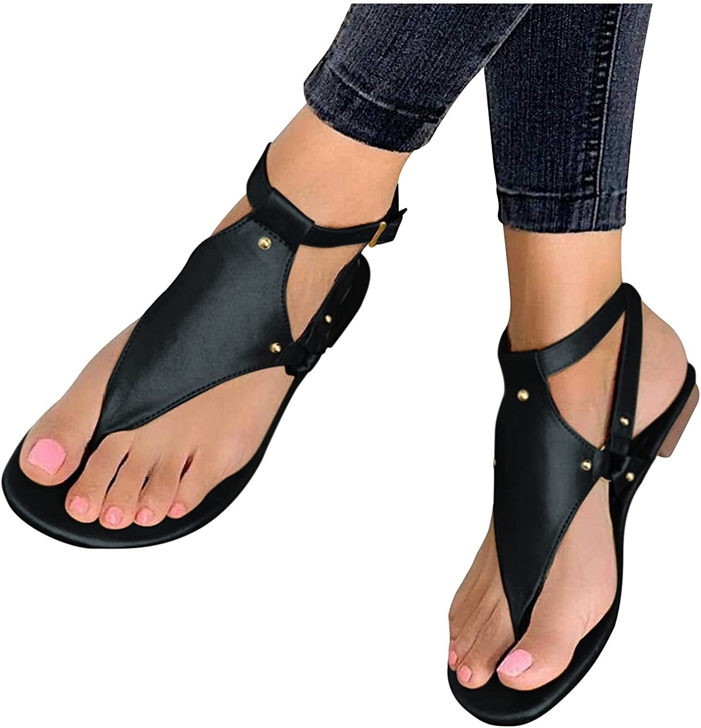 Anti-Slip Faux Leather Sandal Shoes - My She Shop