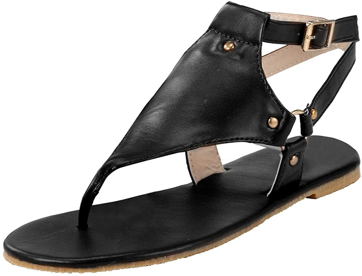 Anti-Slip Faux Leather Sandal Shoes - My She Shop