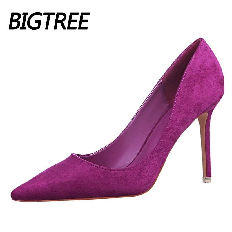 BIGTREE Superb Suede Stiletto Shoes - My She Shop