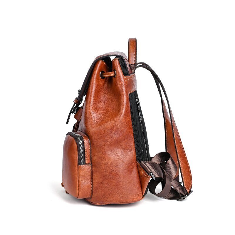 BOLAIER Classic Leather Unisex Backpack - My She Shop