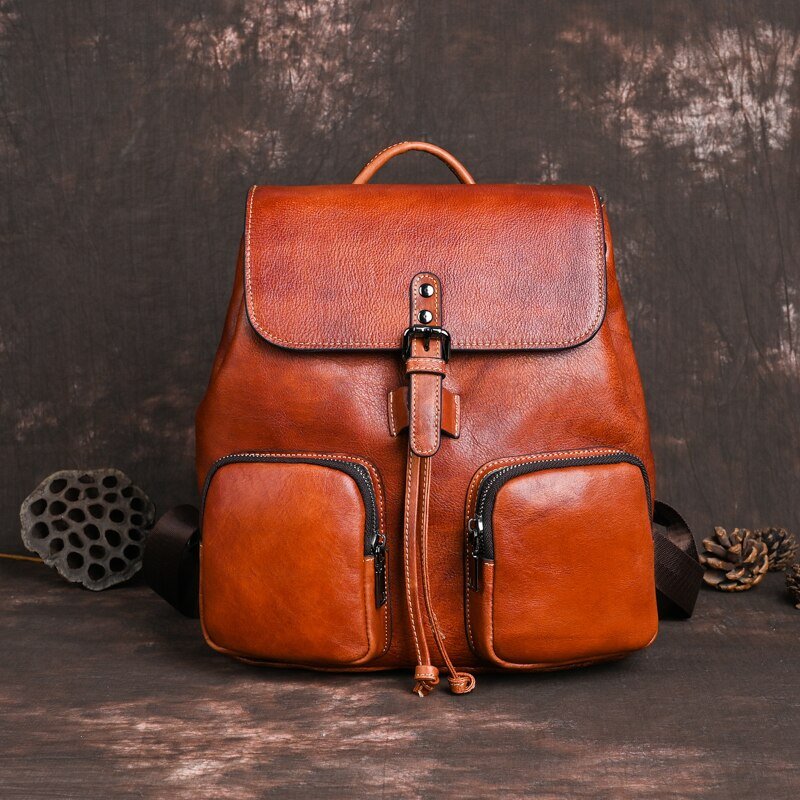 BOLAIER Classic Leather Unisex Backpack - My She Shop