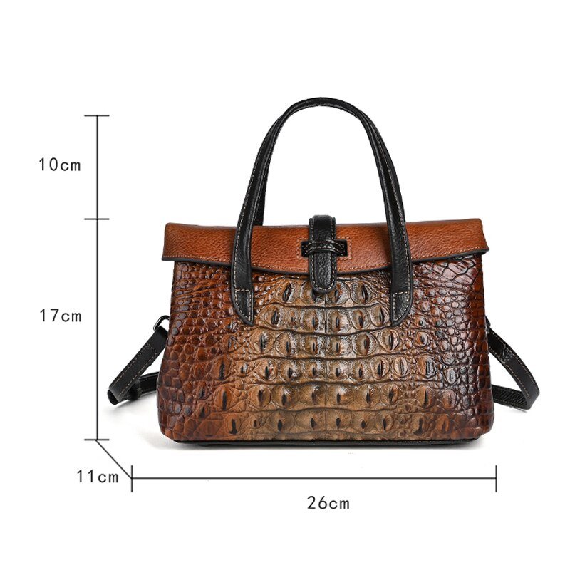 BOLAIER Embossed Textured Leather Shoulder Bag or Handbag - My She Shop