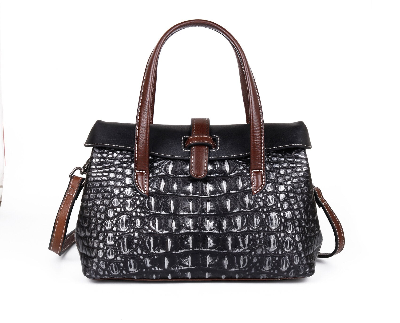 BOLAIER Embossed Textured Leather Shoulder Bag or Handbag - My She Shop