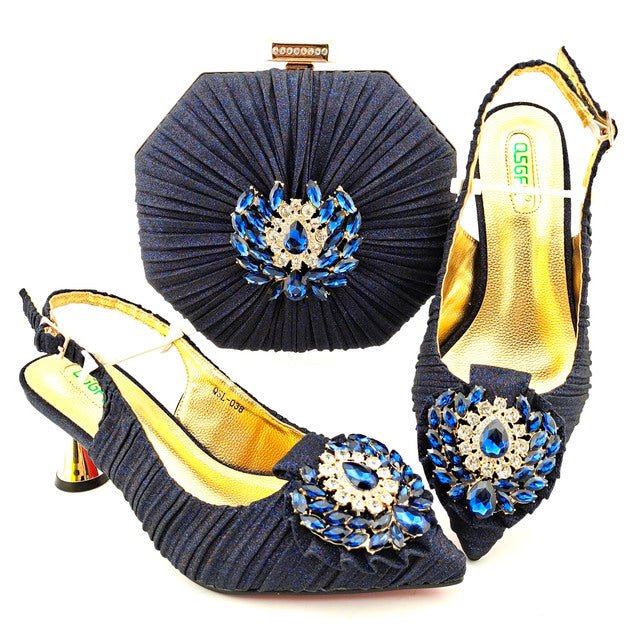 CAROL PARTY High Quality Italian Design Slingback Shoes with Matching Bag - My She Shop