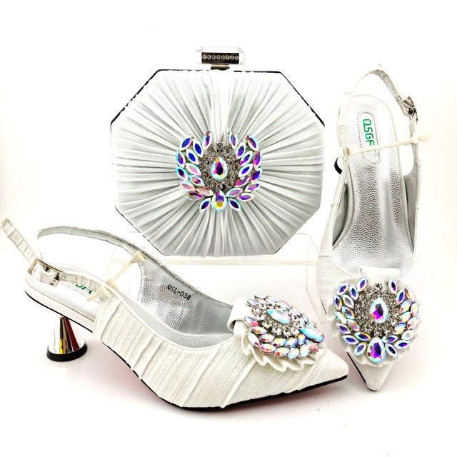 CAROL PARTY High Quality Italian Design Slingback Shoes with Matching Bag - My She Shop