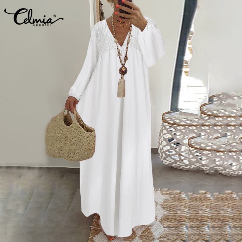 CELMIA Maxi Cotton Cruise Dress - My She Shop