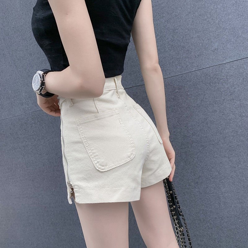 Chic Side Zipper High Waste Skort Shorts - My She Shop