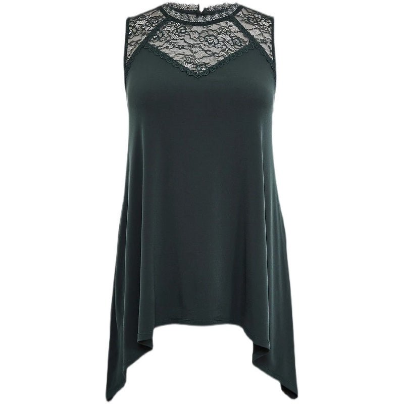 Exquisite Poly-Spandex Blend Lace Plus Size Top - My She Shop