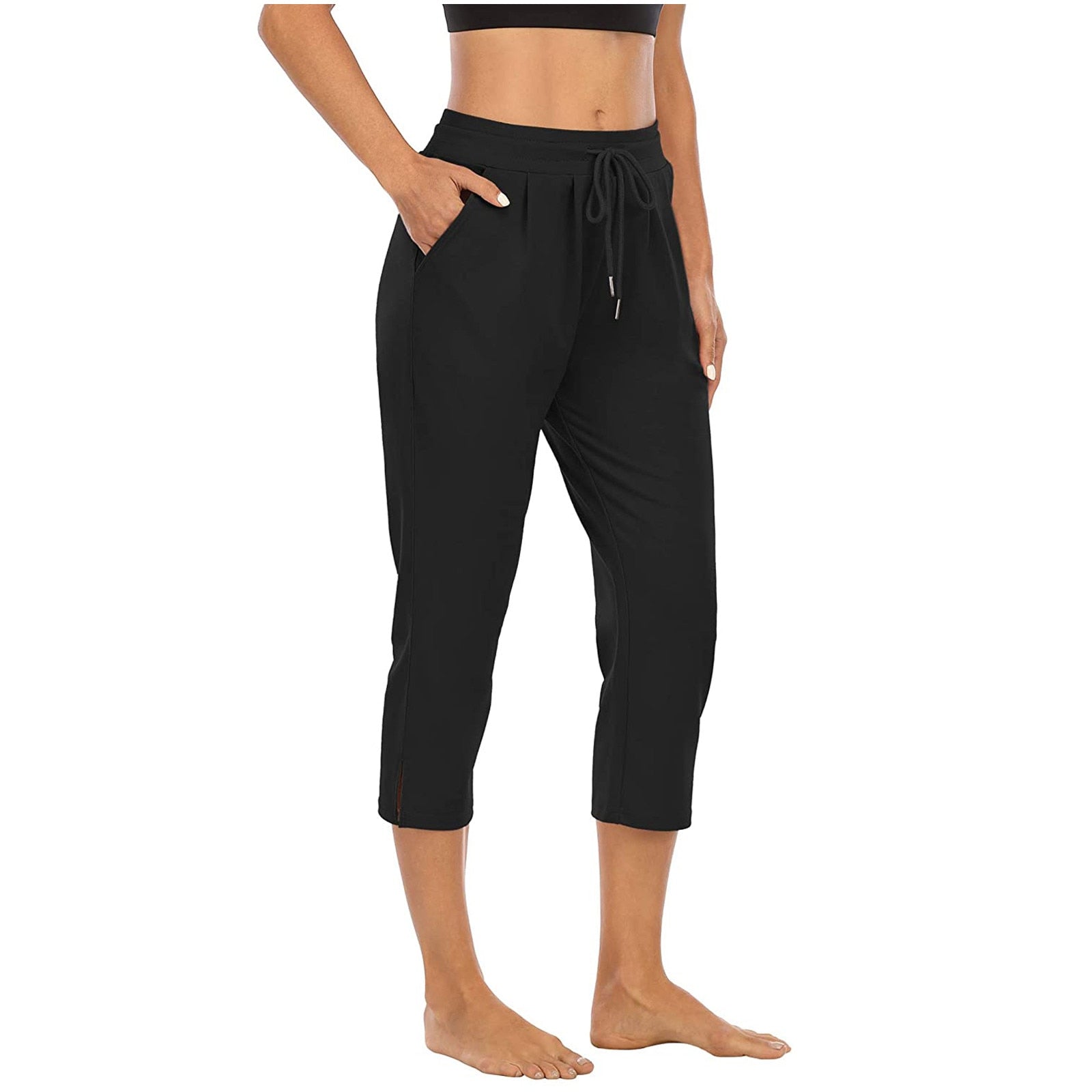 Fabulous Fitness Yoga 3/4 Length Poly-Spandex Pants - My She Shop