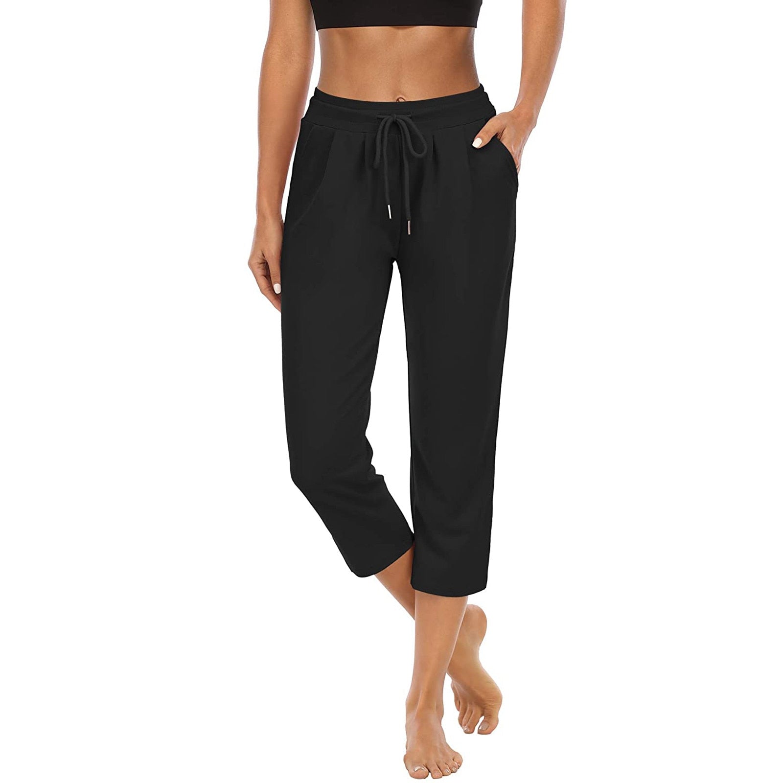 Fabulous Fitness Yoga 3/4 Length Poly-Spandex Pants - My She Shop