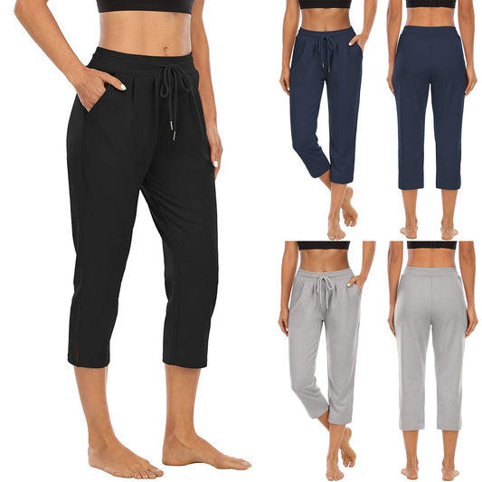 Fabulous Fitness Yoga 3/4 Length Poly-Spandex Pants - My She Shop