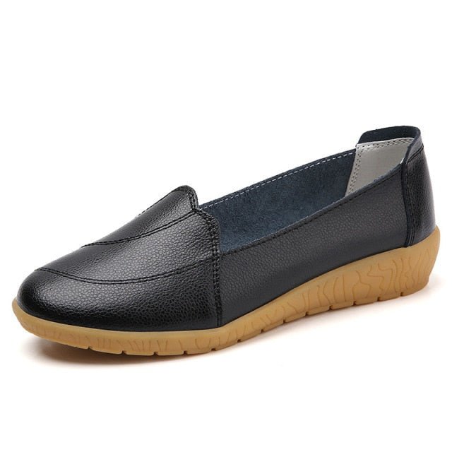 FEERLDI Breathable Leather Flat Multi Style Loafer Shoes - My She Shop