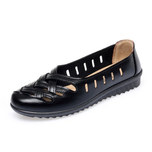 FEERLDI Breathable Leather Flat Multi Style Loafer Shoes - My She Shop