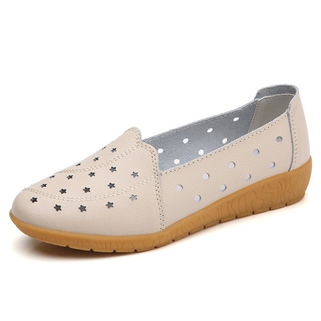 FEERLDI Breathable Leather Flat Multi Style Loafer Shoes - My She Shop