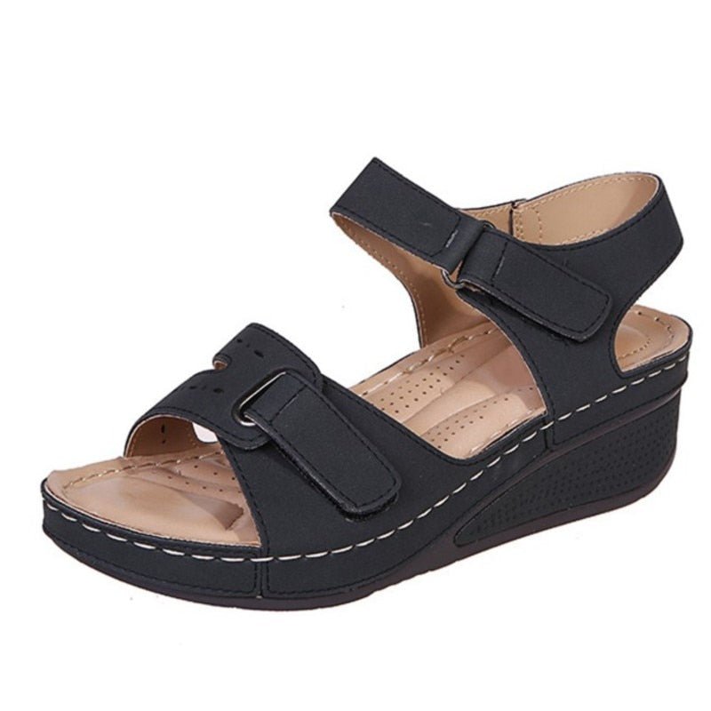 FUNMARS Sweet Slip-on Low Wedge Sandal Shoes - My She Shop