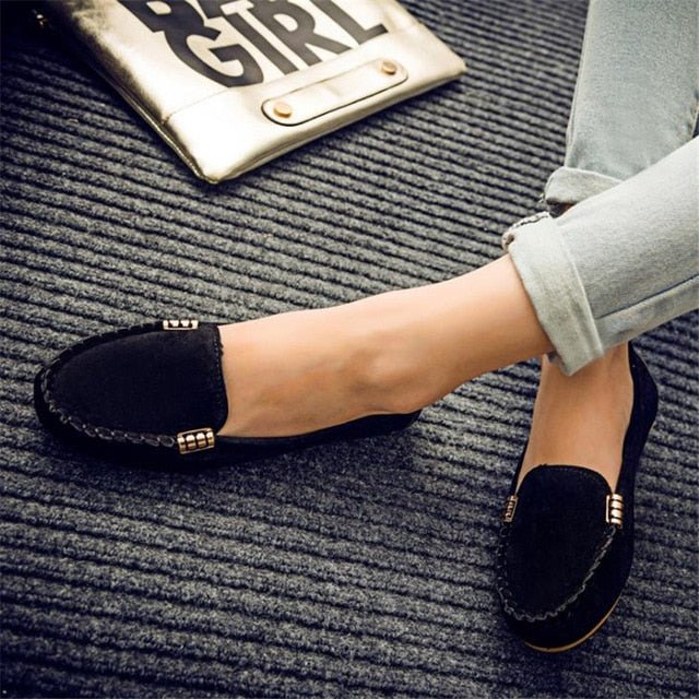 GAOKE Supple Summer Suede Loafer Style Shoes - My She Shop