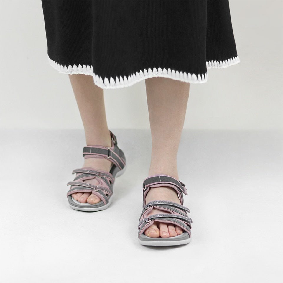 GRITION Breathable Non Slip Strappy Velcro Sandal Shoes - My She Shop