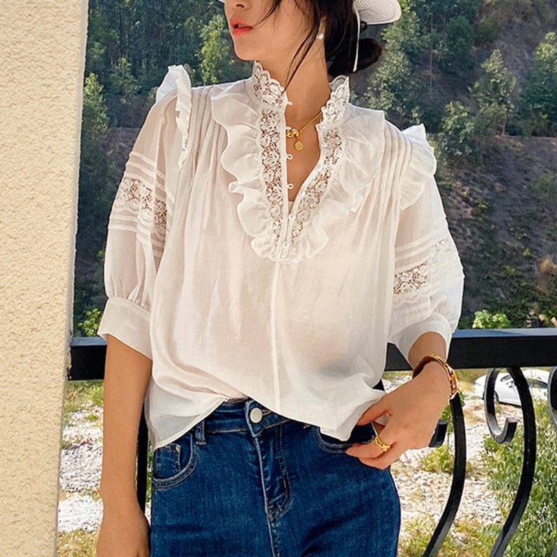 GYPSYLADY Elegant Lace Sheer Top - My She Shop