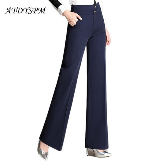 High Waist Button-Fly Bell Bottom Pants - My She Shop