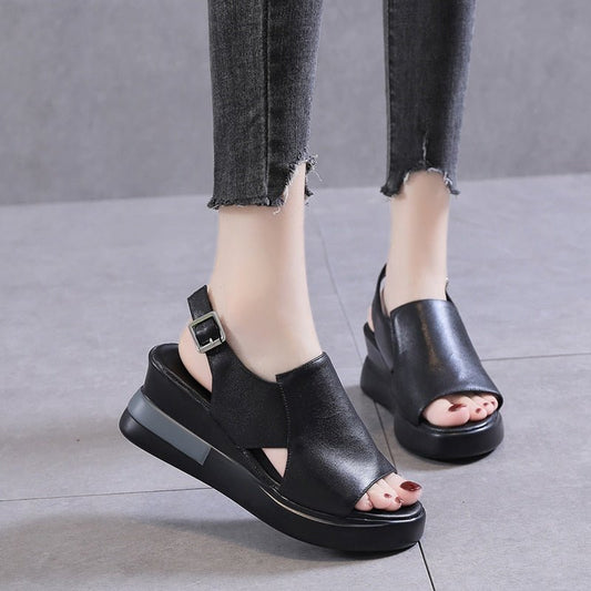 HULINGMEI Wonderful Wedge Multi-Choice Ankle Sandal Shoes - My She Shop