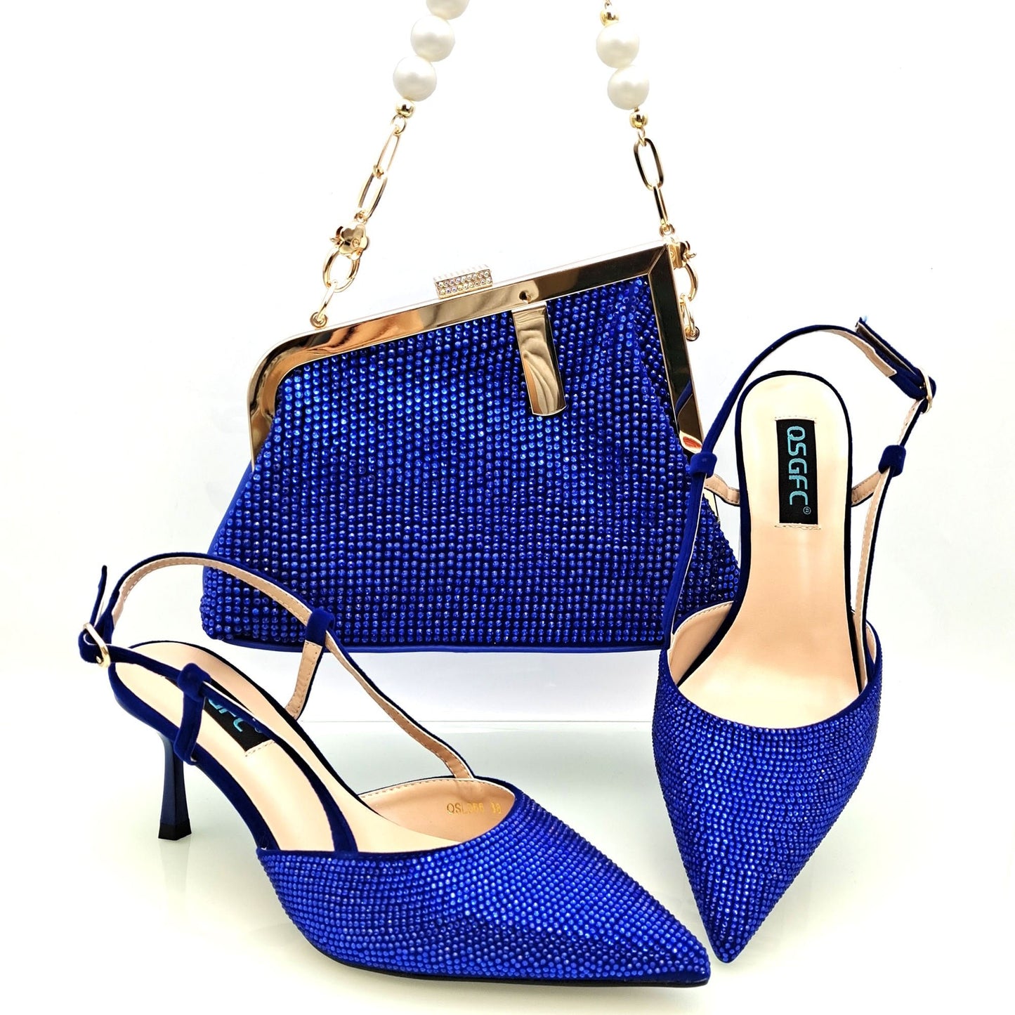 Italian Design Strappy High Heel Shoes with Sexy Matching Bag - My She Shop