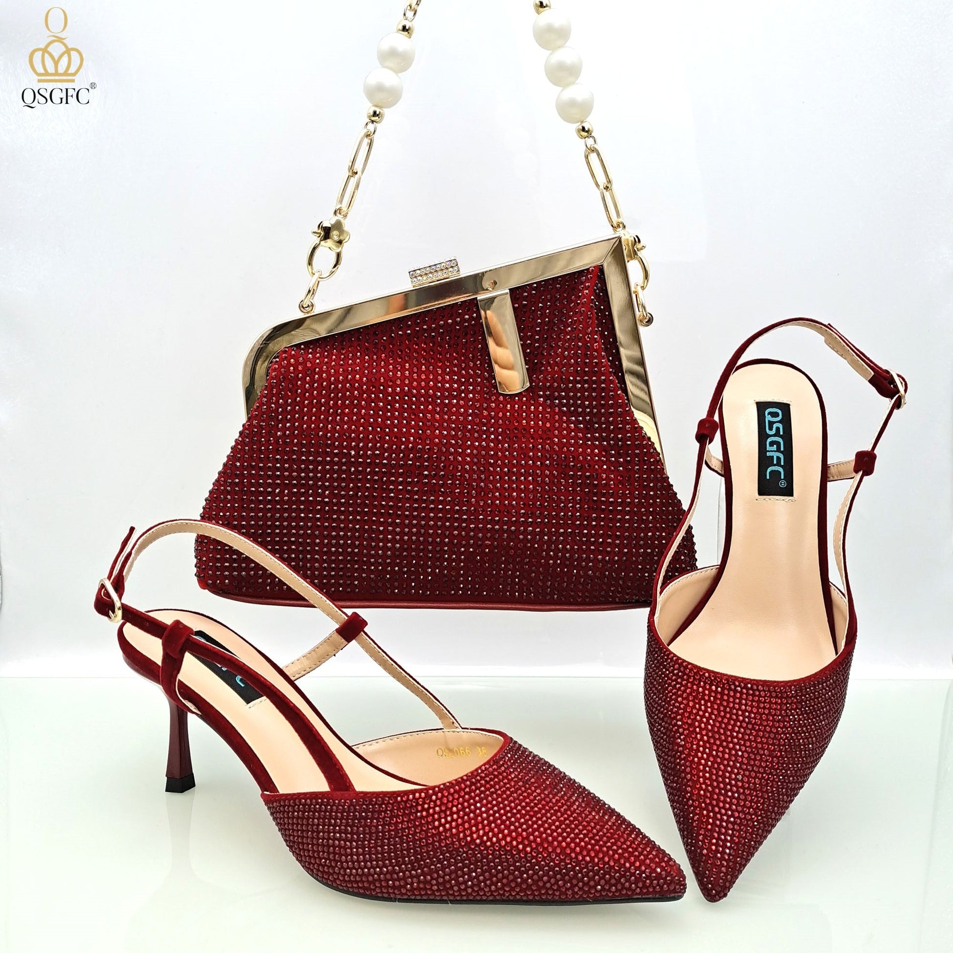 Italian Design Strappy High Heel Shoes with Sexy Matching Bag - My She Shop