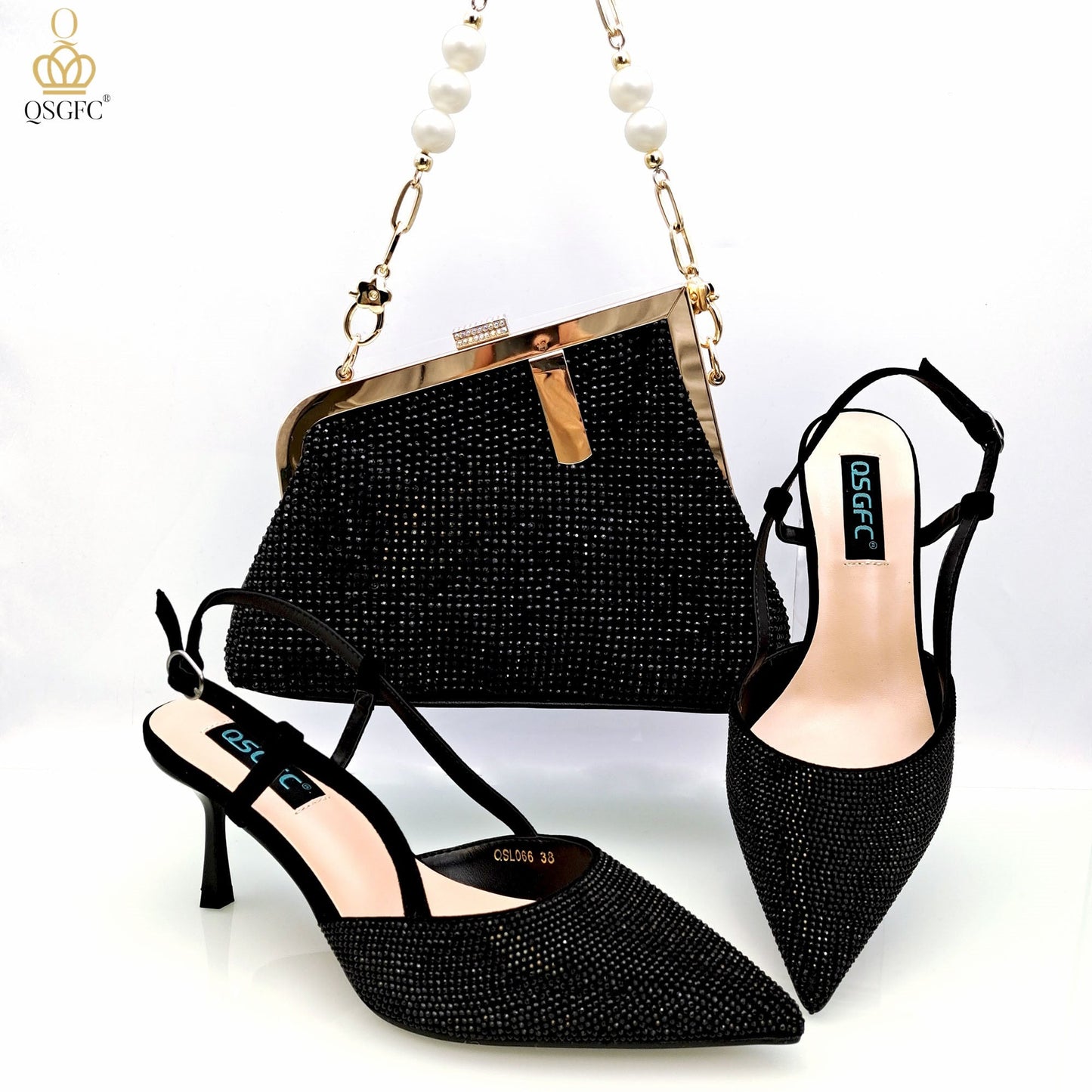 Italian Design Strappy High Heel Shoes with Sexy Matching Bag - My She Shop