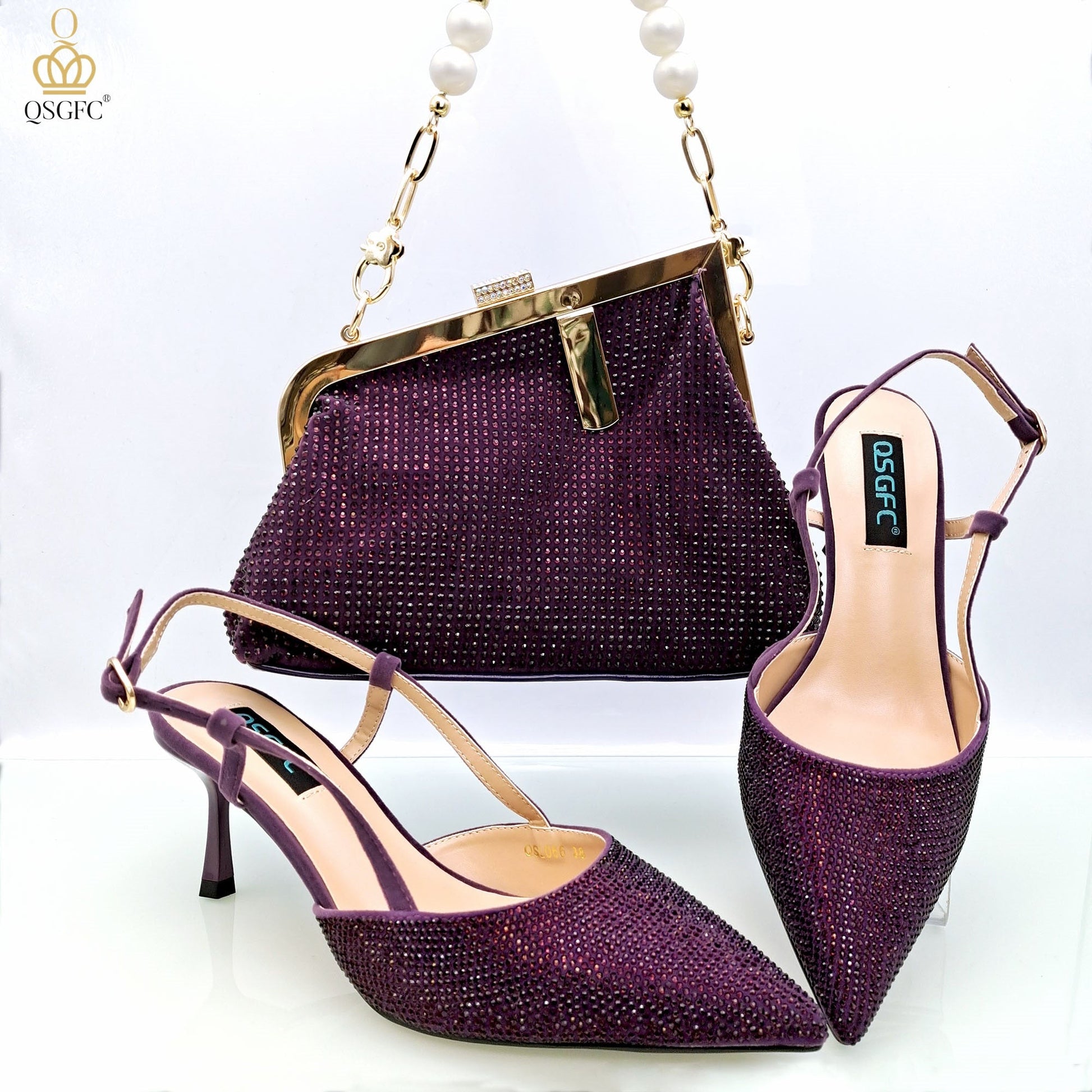 Italian Design Strappy High Heel Shoes with Sexy Matching Bag - My She Shop