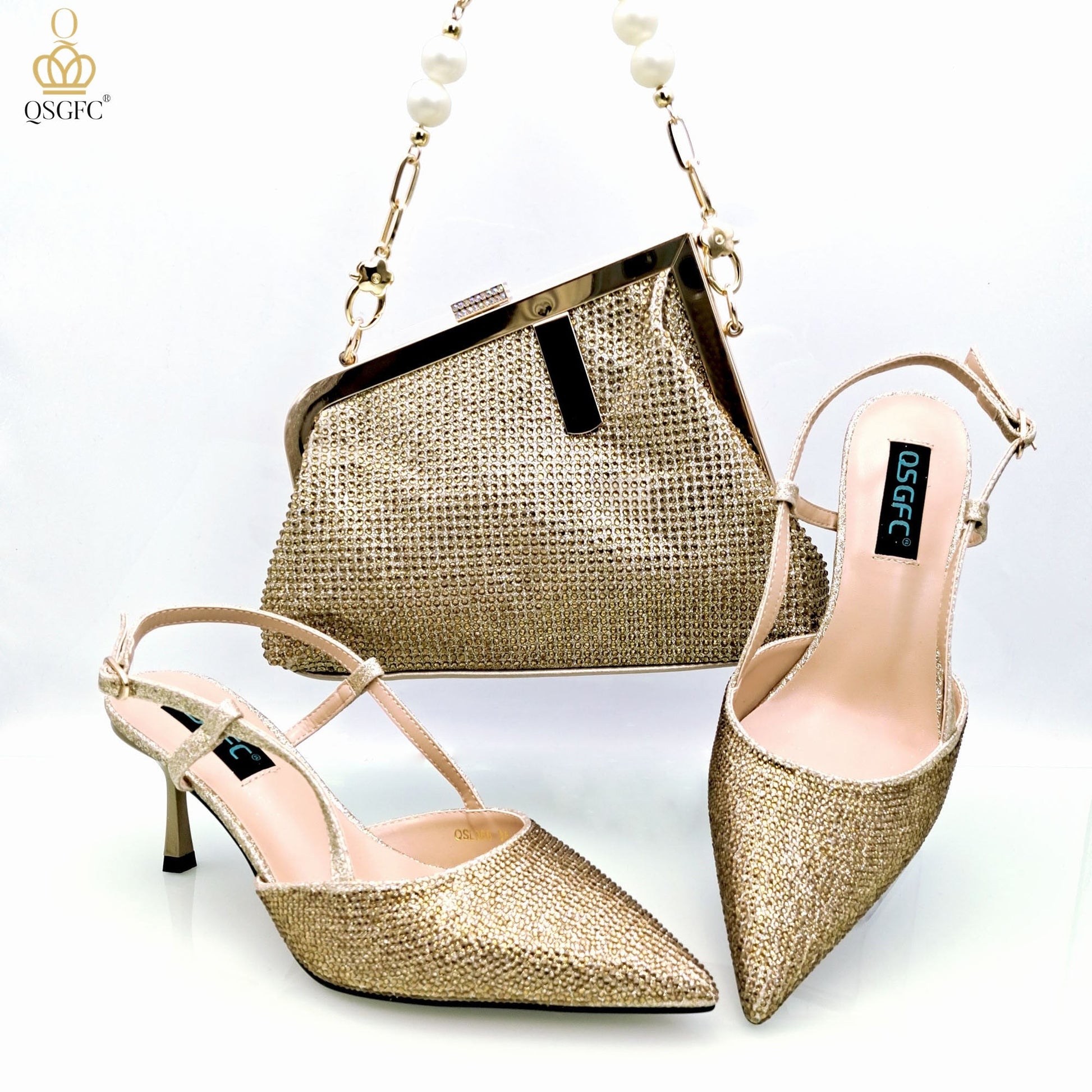 Italian Design Strappy High Heel Shoes with Sexy Matching Bag - My She Shop