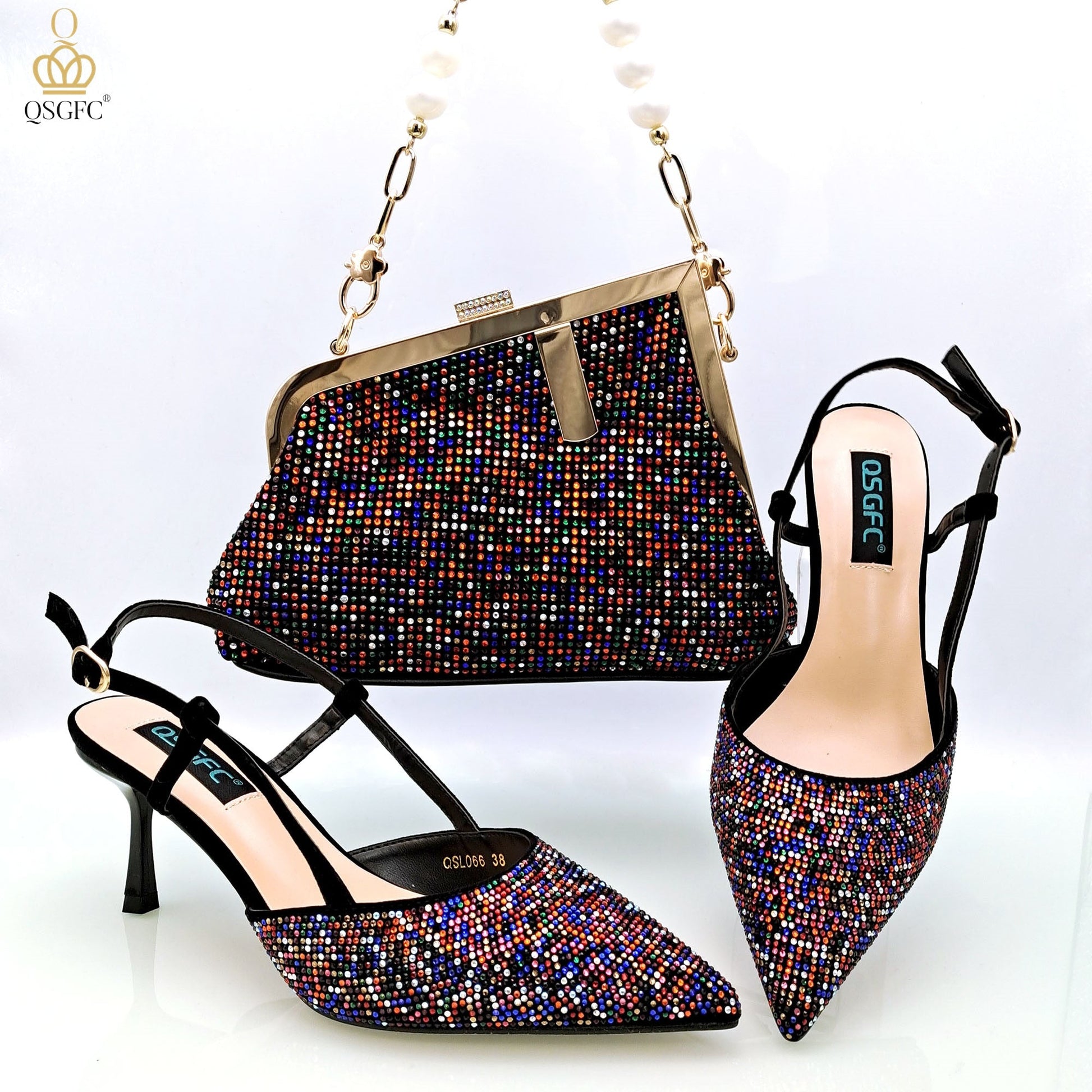 Italian Design Strappy High Heel Shoes with Sexy Matching Bag - My She Shop