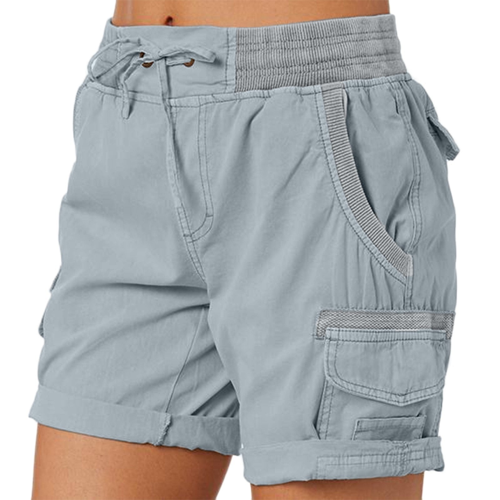 JAYCOSIN Classic Cargo Elastic Waist Shorts - My She Shop