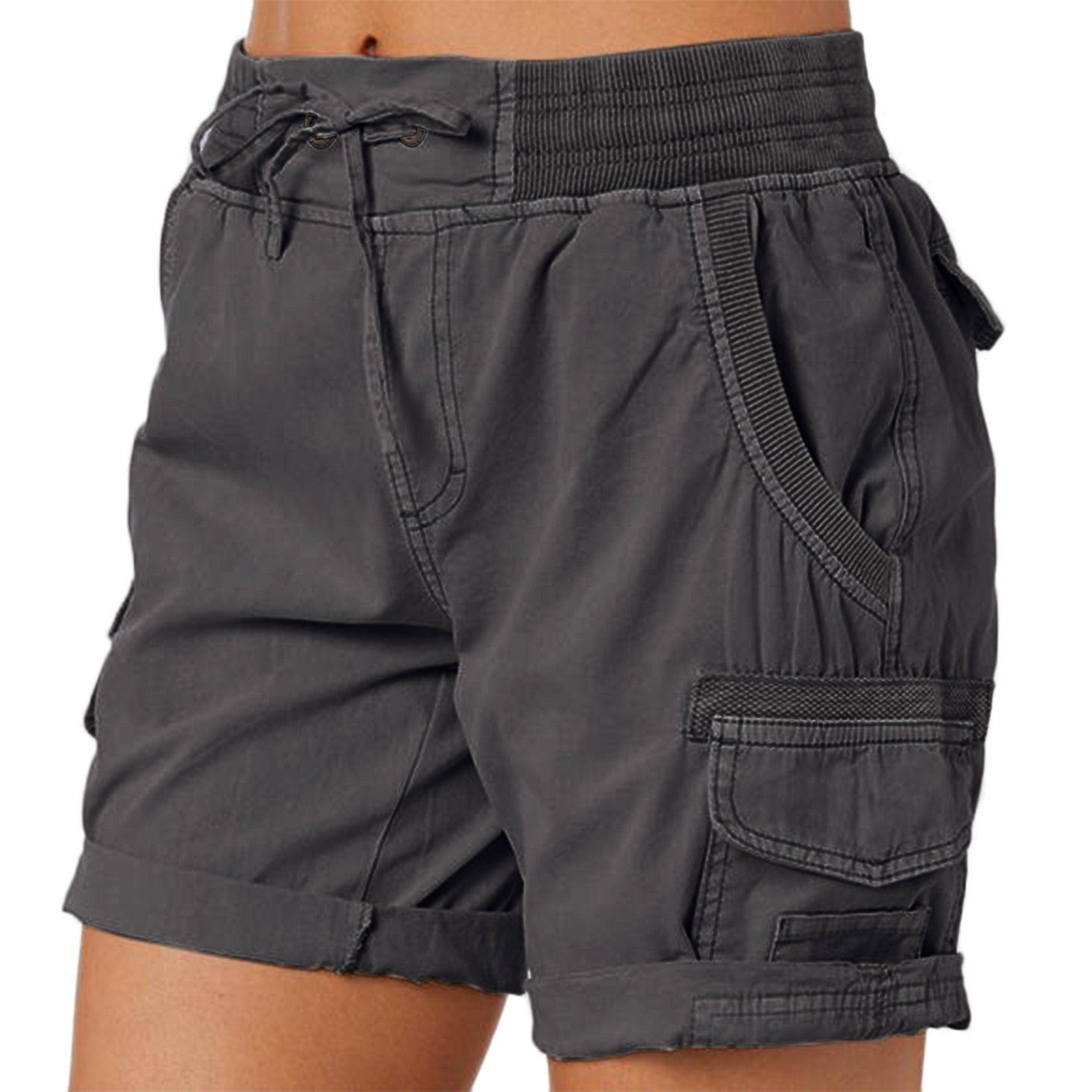 JAYCOSIN Classic Cargo Elastic Waist Shorts - My She Shop