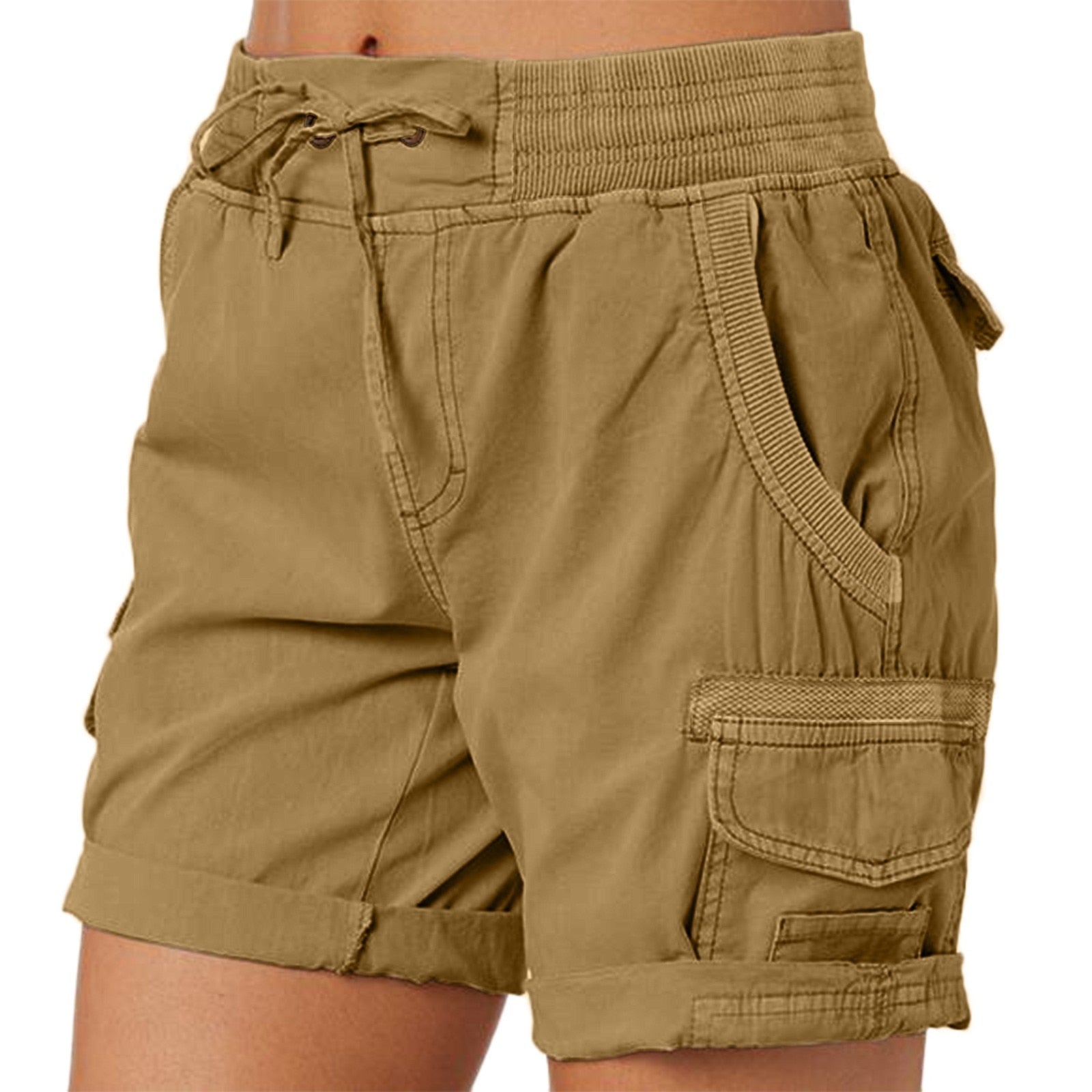 JAYCOSIN Classic Cargo Elastic Waist Shorts - My She Shop