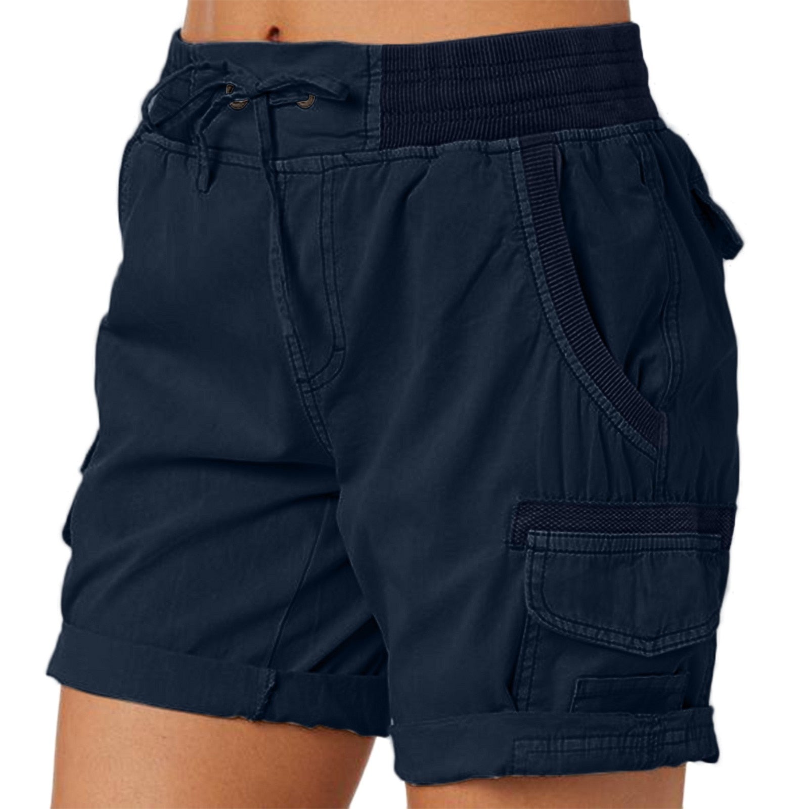 JAYCOSIN Classic Cargo Elastic Waist Shorts - My She Shop