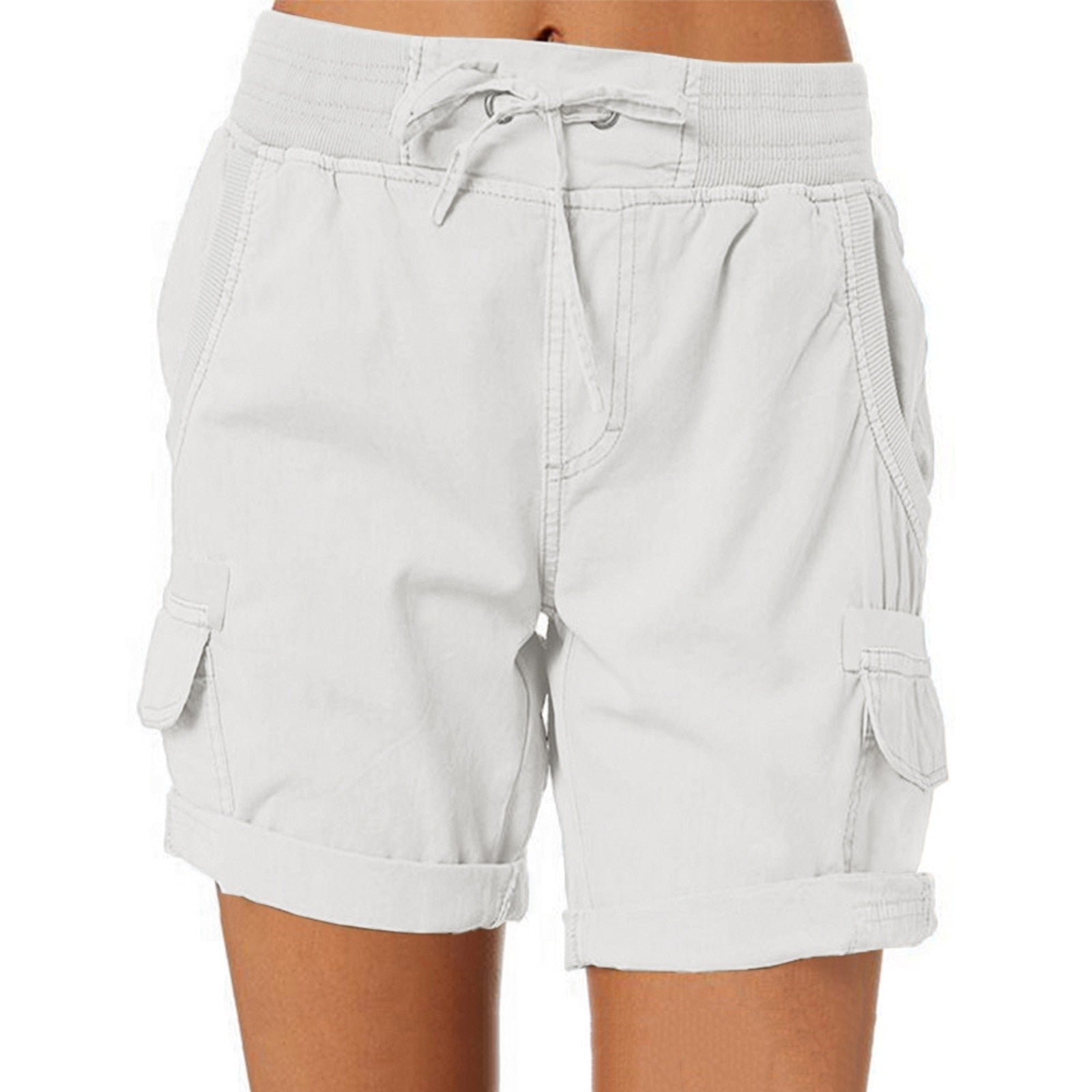 JAYCOSIN Classic Cargo Elastic Waist Shorts - My She Shop