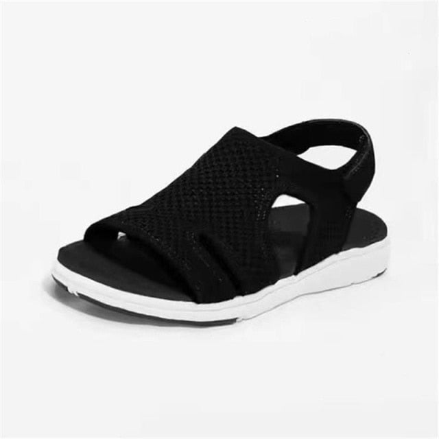 KAMUCC Buckle Strap Flat Heel Sling Back Sandal Shoes - My She Shop