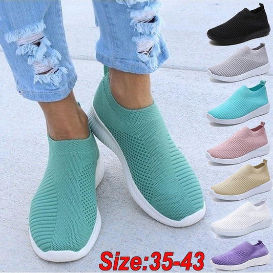 KAMUCC Classic Soft Breathable Mesh Sneaker Style Slip On Shoes - My She Shop