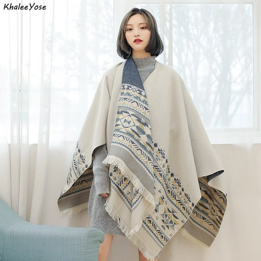 KHALEE YOSE Classic Caped Cardigan Coat - My She Shop