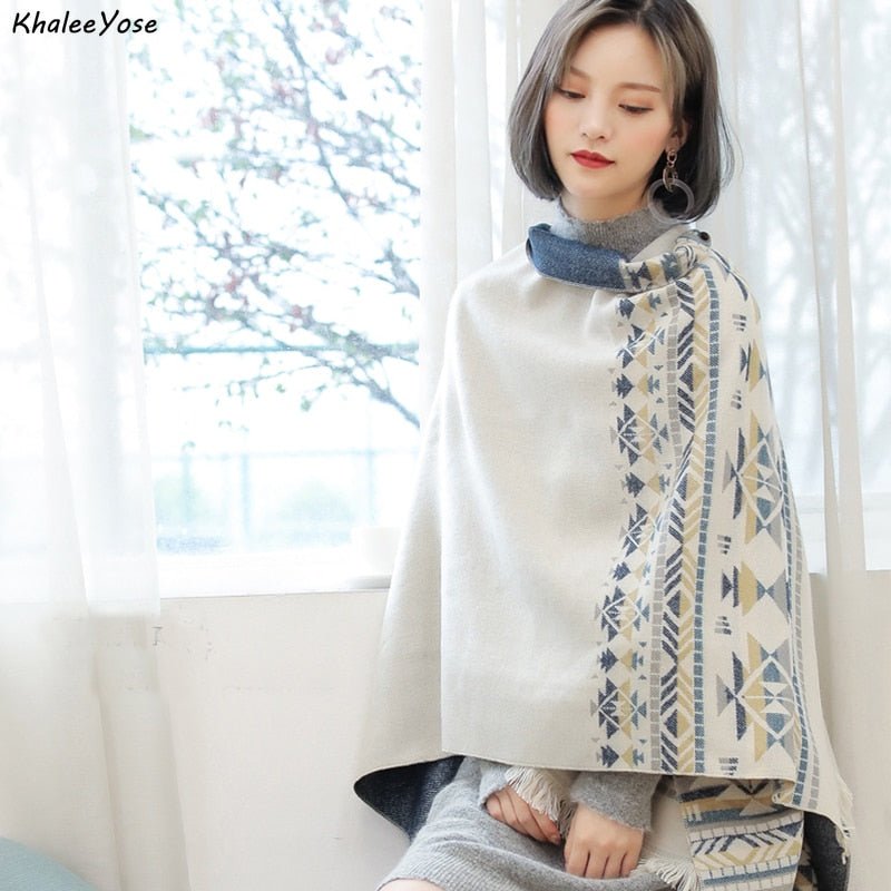 KHALEE YOSE Classic Caped Cardigan Coat - My She Shop