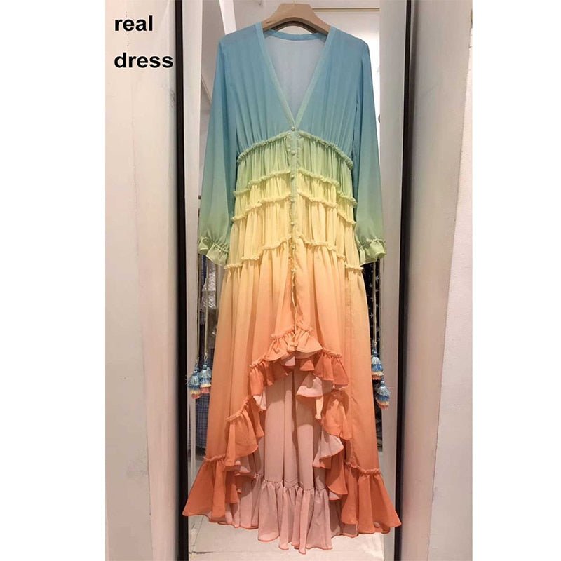 KHALEE YOSE Rainbow Maxi Dress - My She Shop