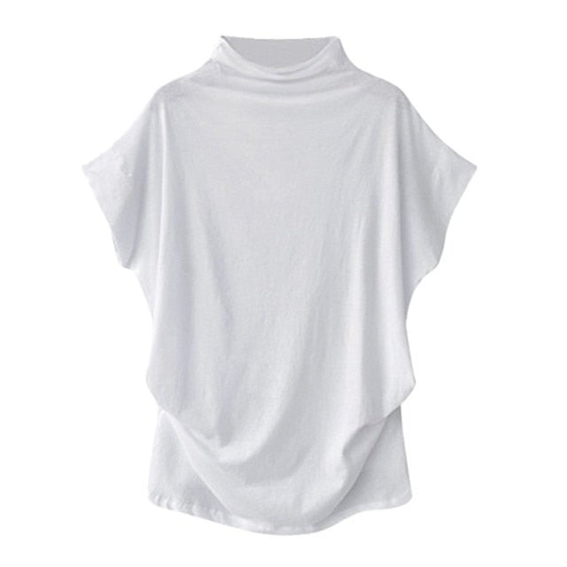 KYKU High Neck Batwing Sleeve Blouse - My She Shop