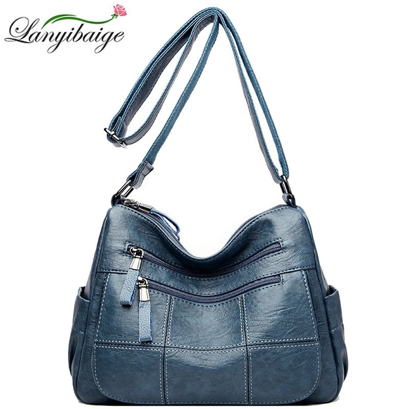 LANYIBAIGE Leather Messenger Style Adustable Shoulder Bag - My She Shop