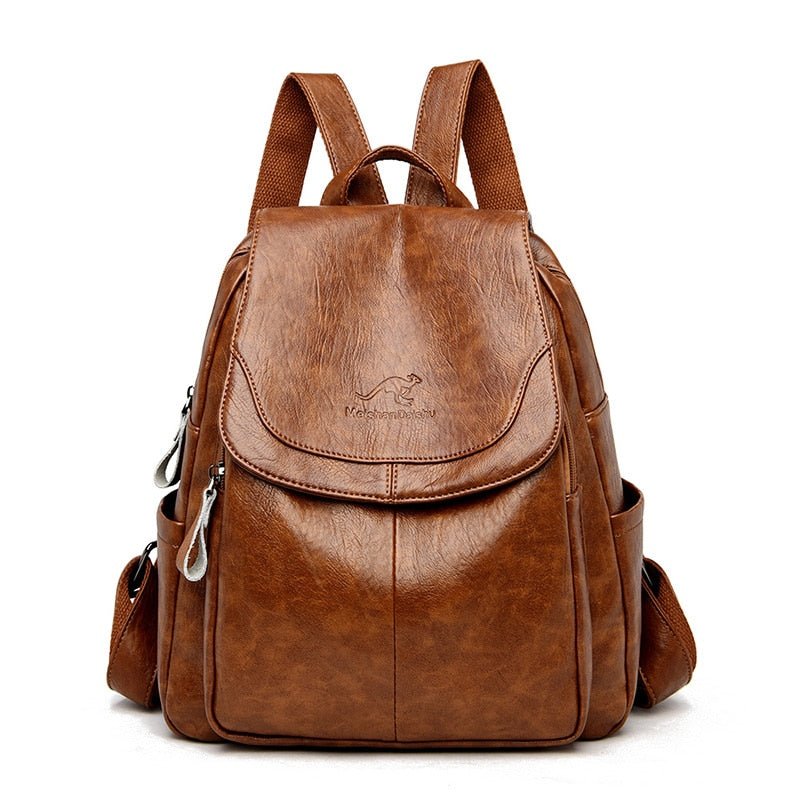 LANYIBAIGE Luxury Soft Split Leather Large Capacity Backpack - My She Shop