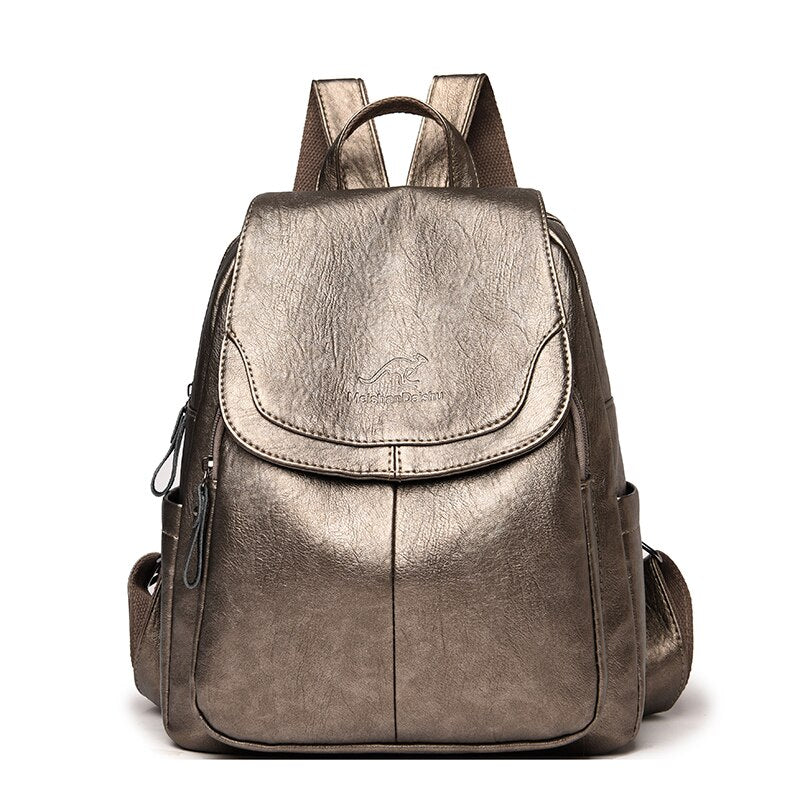 LANYIBAIGE Luxury Soft Split Leather Large Capacity Backpack - My She Shop