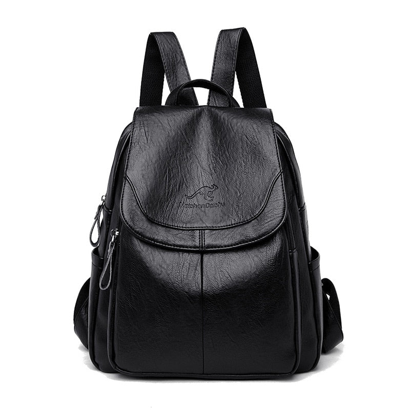 LANYIBAIGE Luxury Soft Split Leather Large Capacity Backpack - My She Shop